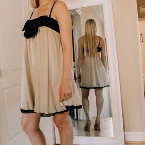 Gold and Black Baby Doll Dress